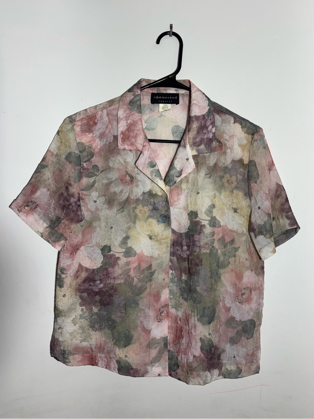 Floral Short-Sleeve Shirt in Pastel